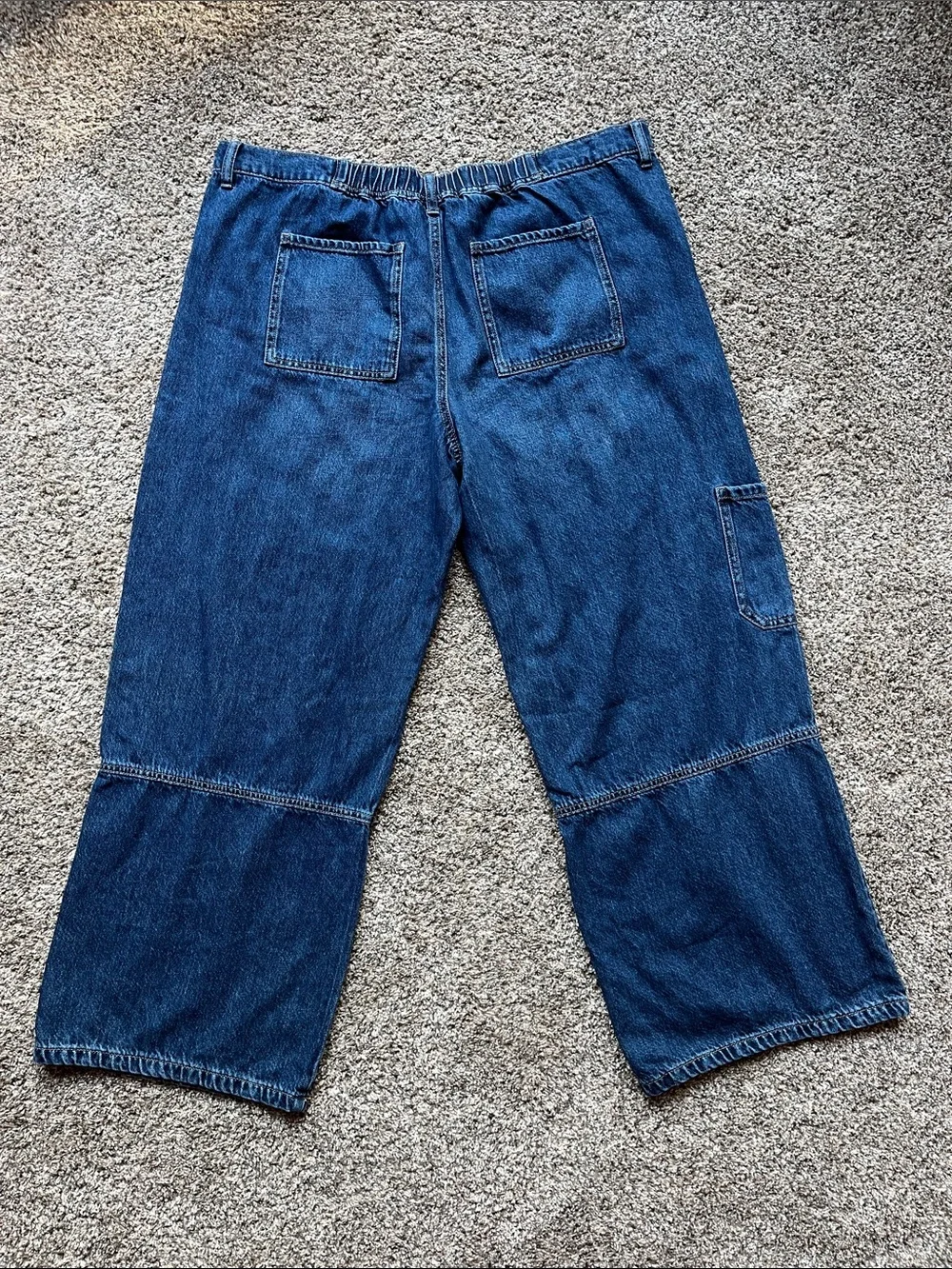 Celebrity Pink Women's Plus Wide Leg Gardener Jeans 3X Patch pockets, utility